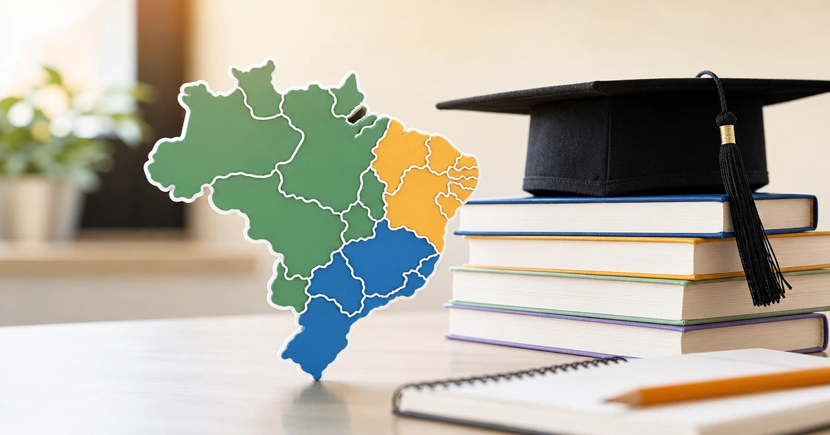 Comparação entre o ENEM 2023 e 2024, destacando a ascensão do Nordeste no Top 10.