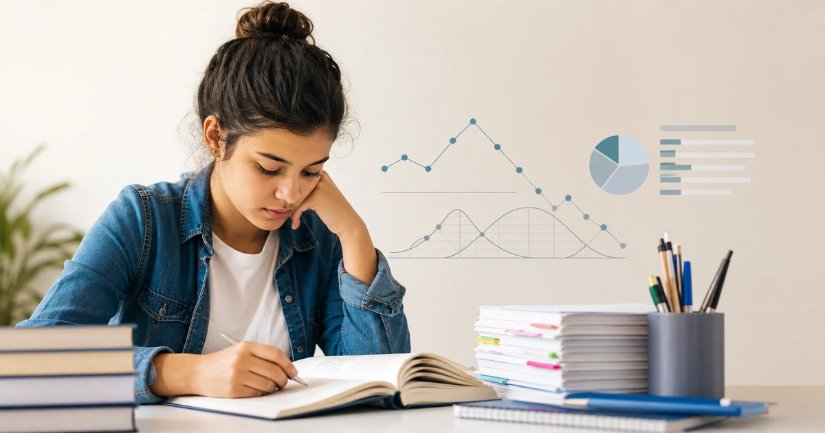 Análise didática do ENEM, foco em psicometria e leitura com gráficos e textos.